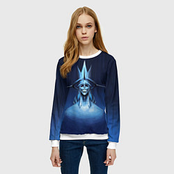 Свитшот женский Статуя абсолютного существа, цвет: 3D-белый — фото 2