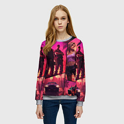 Свитшот женский GTA V style art, цвет: 3D-меланж — фото 2