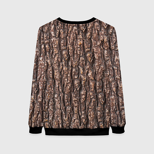 Женский свитшот Кора дерева равномерная / 3D-Черный – фото 2