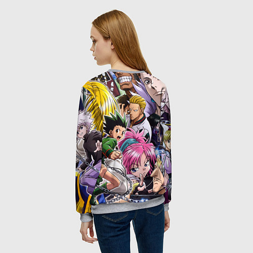 Женский свитшот Hunter Hunter anime color / 3D-Меланж – фото 4