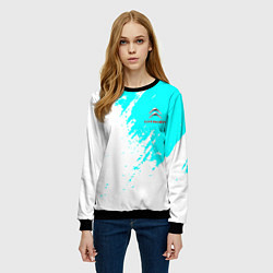 Свитшот женский Citroen краски голубой, цвет: 3D-черный — фото 2