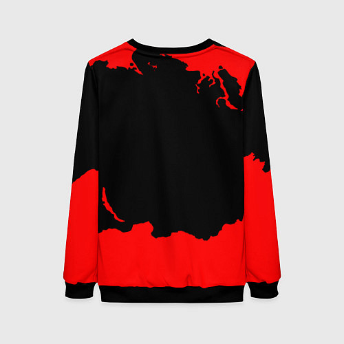 Женский свитшот Roblox краски красные / 3D-Черный – фото 2