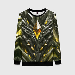 Женский свитшот Камень и золотой кристалл