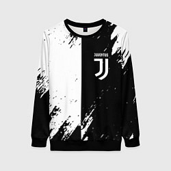 Свитшот женский Juventus краски чёрнобелые, цвет: 3D-черный