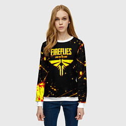 Свитшот женский Одни из нас огненное лого цикады, цвет: 3D-белый — фото 2