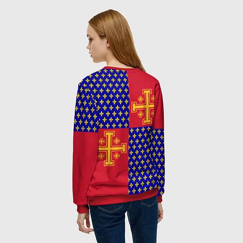 Женский свитшот Сюрко рыцарей Антиохии / 3D-Красный – фото 4