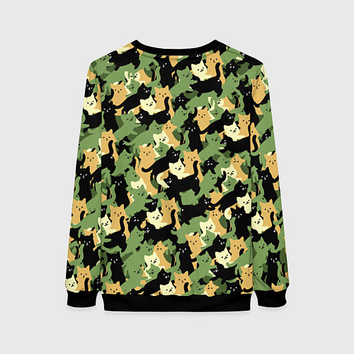 Женский свитшот Котофляж / 3D-Черный – фото 2
