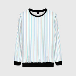 Женский свитшот Белый в тонкую цветную полоску