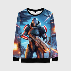 Свитшот женский Mass Effect - ai art, цвет: 3D-черный