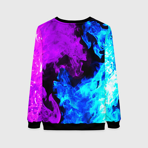 Женский свитшот Tekken 8 неоновый огонь / 3D-Черный – фото 2