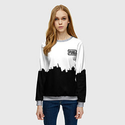 Свитшот женский PUBG abstraction game, цвет: 3D-меланж — фото 2