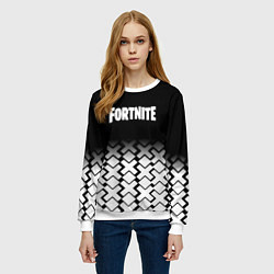 Свитшот женский Fortnite game pattern, цвет: 3D-белый — фото 2