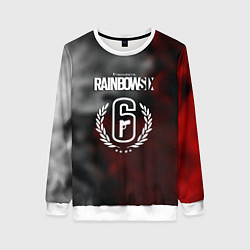 Свитшот женский Rainbow six gradient fire, цвет: 3D-белый