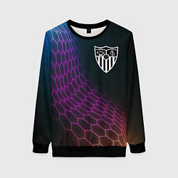 Свитшот женский Sevilla футбольная сетка, цвет: 3D-черный