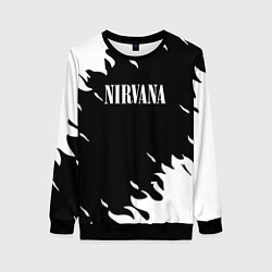 Женский свитшот Nirvana текстура огонь