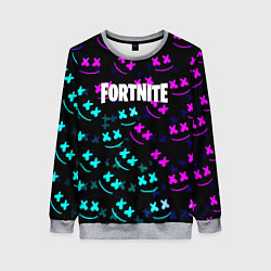 Свитшот женский Marshmello neon fortnite, цвет: 3D-меланж