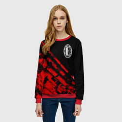 Свитшот женский AC Milan sport grunge, цвет: 3D-красный — фото 2