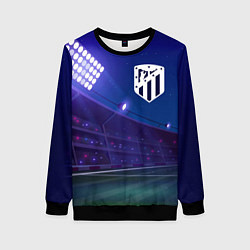 Свитшот женский Atletico Madrid ночное поле, цвет: 3D-черный