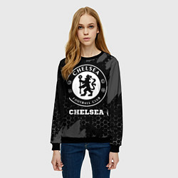 Свитшот женский Chelsea sport на темном фоне, цвет: 3D-черный — фото 2