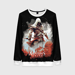 Свитшот женский Assassins creed город из частиц, цвет: 3D-белый