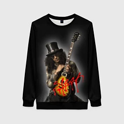 Свитшот женский Slash музыкант группы Guns N Roses, цвет: 3D-черный