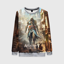 Свитшот женский Assassins creed старый город, цвет: 3D-меланж