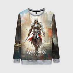 Свитшот женский Assassins creed poster game, цвет: 3D-меланж