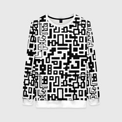Женский свитшот Чёрно-белая глитч инфекция