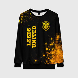 Женский свитшот Leeds United - gold gradient вертикально