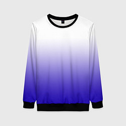 Женский свитшот Градиент белый ультрамарин
