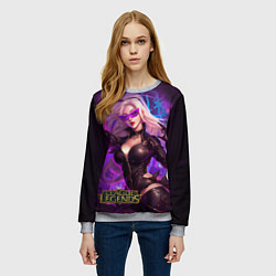 Свитшот женский League of Legends Kaisa Kda style, цвет: 3D-меланж — фото 2