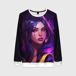 Свитшот женский League of Legends Kaisa Kda style, цвет: 3D-белый