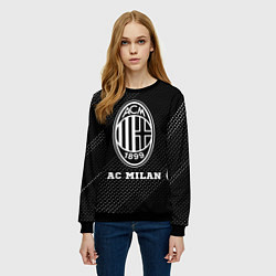 Свитшот женский AC Milan sport на темном фоне, цвет: 3D-черный — фото 2