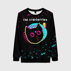 Свитшот женский The Cranberries - rock star cat, цвет: 3D-черный