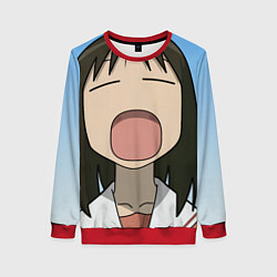 Свитшот женский Azumanga Daioh Аюму Касуга зевает, цвет: 3D-красный