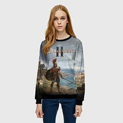 Свитшот женский Герой titan quest 2, цвет: 3D-черный — фото 2