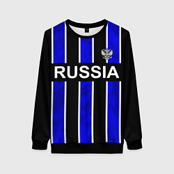Женский свитшот Россия- черно-синяя униформа