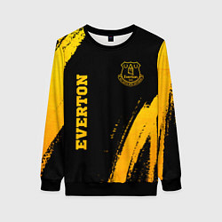 Свитшот женский Everton - gold gradient вертикально, цвет: 3D-черный