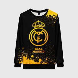 Свитшот женский Real Madrid - gold gradient, цвет: 3D-черный