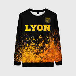 Свитшот женский Lyon - gold gradient посередине, цвет: 3D-черный