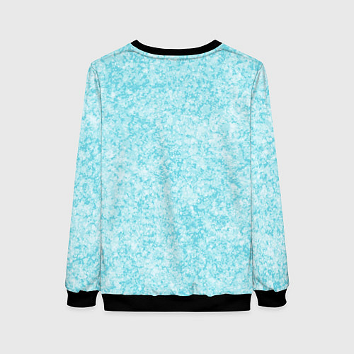 Женский свитшот Светлый бело-голубой текстура / 3D-Черный – фото 2