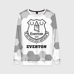 Свитшот женский Everton sport на светлом фоне, цвет: 3D-белый