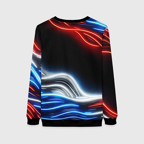 Женский свитшот Неоновые флаг и греб / 3D-Черный – фото 2