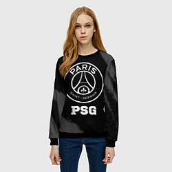 Свитшот женский PSG sport на темном фоне, цвет: 3D-черный — фото 2