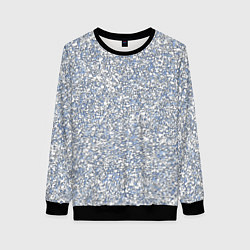 Женский свитшот Текстурированный бело-голубой мелкий камень
