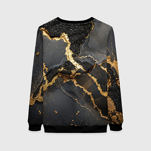 Женский свитшот Золото и черный агат / 3D-Черный – фото 2