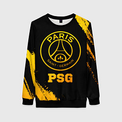 Свитшот женский PSG - gold gradient, цвет: 3D-черный