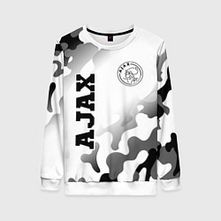 Свитшот женский Ajax sport на светлом фоне вертикально, цвет: 3D-белый