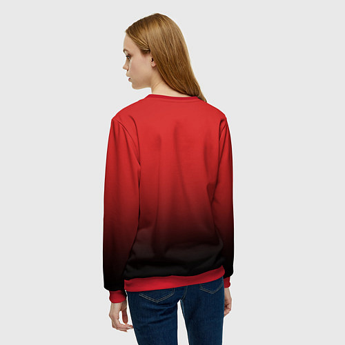 Женский свитшот Очень люблю своего мужа / 3D-Красный – фото 4