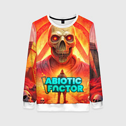 Свитшот женский Abiotic Factor horror skull, цвет: 3D-белый